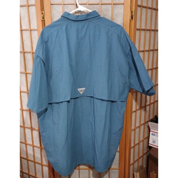 Columbia PFG Blue Omni-Shade Fishing Shirt Men’s XXL – Tactel Nylon Vented SS - Picture 2 of 14
